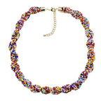Bocar Fashion Seed Beads Statement Collar Necklace for Women (NK-10408) - color: multicolor