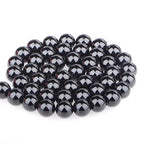 Bymitel 90 pcs Natural Genuine Real Round Loose Stone Beads Gemstone Spacers for Charm DIY Jewelry Making 15.5" per Strand 4mm (Black Onyx, 4mm) - color: Black Onyx, size: 4mm