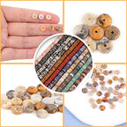 GEM-Inside 2x6mm Natural Yellow Crazy Lace Agate Stone Heishi Disc Rondelle Spacer Beads for Jewelry Making Full 15" Strand Energy Stone Healing Power Crystal - color: Yellow Crazy Lace Agate