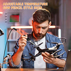 Soldering Iron, 60W 110V Adjustable Temperature Soldering Iron Pen, Portable Welding Tool, Fast Heating, for Electronic Repair, Jewelry, DIY - color: Orange