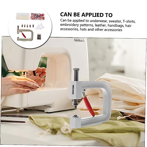 LIFKOME Portable Pearl Hand Press Beading Tool Pearl Setting Tool Set Rivet Fixing Machine for DIY Craft