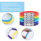 Rainbow Heishi Surfer Bracelets Set for Women Stackable Clay Beaded Bracelets Disc Stretch Preppy Bracelets Layering Colorful Friendship Bracelets Team Cheer Bulk Boho Summer Beach Jewelry Gift - style: TRIBE