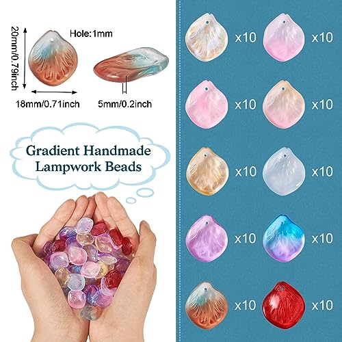 Glass Leaf Beads Crystal Glass Leaf Charms Transparent Leaves Pendants Tiny Green Leaf Bead Caps for Christmas Earring Bracelet Jewelry Making DIY Keychain Craft - color: 10 Colors-Petaline