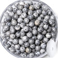 QINJIEJIE 100PCS Map Jasper Beads 8mm Natural Stone Beads Round Loose Gemstone Bead for Bracelet Beading Crystal Jewelry Making DIY Necklace Earrings 0.32" - color: Map Jasper, size: 100PCS