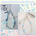 350 Pcs Junk Case Charms Blue 3D Resin ABS Rose Flower Bows Butterfly Charm with Bows Moon Heart Pearls Fun Beads Flatback Resin Charms for Craft DIY - color: color-S6