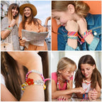 Friendship Bracelet Making Kit for Girls Ages 8-12, Kids Jewelry Making Kit with 28 Pre-Cut Threads and Letter Beads, Arts and Crafts for Kids, Birthday Easter Gifts for 6 7 8 9 10 11 12 Year Old - color: Green