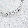 1000PCS 4mm Round Crystal Glass Beads Faceted Spacer Beads Bulk for Jewelry Making Bracelets Necklace Earring Pendants Craft (White) - color: White AB, size: 4mm