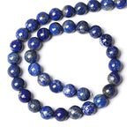 8MM 45PCS Natural Stone Blue Lapis Lazuli A Grade Gemstone Beads for Jewelry Making DIY Bracelet Crystal 1 Strand - color: Blue Lapis Lazuli, size: 8mm
