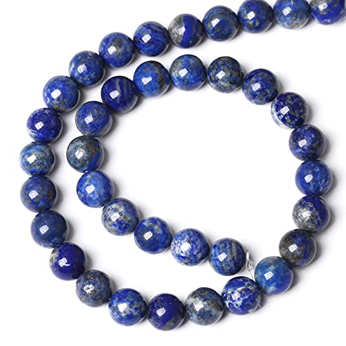 12MM 30PCS Natural Stone Blue Lapis Lazuli A Grade Gemstone Beads for Jewelry Making DIY Bracelet Crystal 1 Strand - color: Blue Lapis Lazuli, size: 12mm
