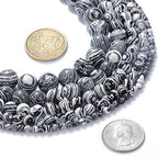 Natural Stone Beads 12mm Black White Peacock Stone Round Loose Beads Crystal Energy Stone Healing Power for Jewelry Making DIY,1 Strand 15" - color: Black White Peacock, size: 12MM