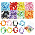 600-650PCS Acrylic Beads for Bracelets Making, 8 Mixed Colors Cute Flower Bow Butterfly Bear Beads Bracelets Charms Necklaces Keychains DIY Crafts