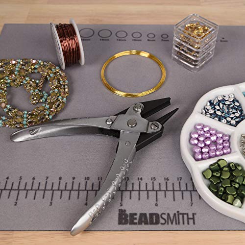 The Beadsmith Round Nose/Concave Parallel Pliers - 5.71 inches (145mm), Steel tool for jewelry making, no spring - style: Round Nose/Concave - 145mm