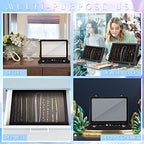 Kenning 2 Pieces Glass Lid Necklace Organizer Box 20 Hooks Necklace Tray Jewelry Holder Organizer Velvet Necklaces Holder Storage Display Case for Show Bracelet