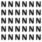 FASHEWELRY 30Pcs Acrylic Letter N Beads with Large Hole Big Plastic Letter Blocks European Beads 3D Letters Chunky Vowel Initial Alphabet Bead for Key Chains Necklace DIY Arts Craft Projects - color: Black, size: N