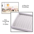 Oirlv Velvet Stackable Jewelry Trays Necklace Display organizer Storage Tray(13 Grids Necklace) - size: 13 Grids Necklace