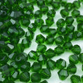 200pcs Bicone Crystal Beads 6mm Crystal Glass Faceted Beads for Necklace Bracelet Earrings DIY Jewelry Crafts Making Supplies(Deep Green) - color: Deep Green, size: 6mm