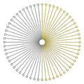TOAOB 200pcs Eye Pins 2 Inch Brass Findings Gold Silver Open Head Pins for DIY Crafts Necklaces Bracelets Earrings Jewelry Making - size: 50mm