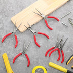 10 Pcs Mini Needle Nose Pliers Bulk, 6 Inch Precision Pliers Set with Extra Long Tips for Jewelry Making, Wire Wrapping, Small Object Gripping, DIY Project (Red) - color: Red