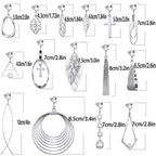 15 Pairs Wholesale Clip on Earrings for Women Trendy,Lightweight Clipon Earrings for Women in Silver Tone - style: #2-Silver earrings
