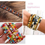 PH PandaHall 200Pcs Mixed Color 10 Style 5x4.55.5x25.5mm Glass Square, Rectangular Beads for Bracelet, Necklace, Earrings, Multilayered Jewelry Making - color: Mixed Color-10 Style
