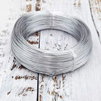 INSPIRELLE 18 Gauge 377 Feet Silver Aluminum Craft Wire Bendable Metal Wire for Jewelry Craft Making - color: Silver, size: 18 Guage (1.0mm)