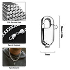 15PCS 16MM Lobster Clasps 316 Stainless Steel Lobster Claw Clasps Bulk for Necklace Bracelet Jewelry Making DIY Craft - color: Stainless Steel, size: 16MM