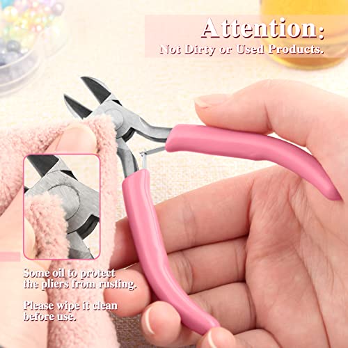4-Inch Side Cutters for Jewelry Making Diagonal Cutting Pliers Wire Cutters Diagonal Side Cutting Pliers Mini Jewelry Making Tool Jewelry Plier for Wire, Zip Ties, Crafting - style: Diagonal Cutting Pliers
