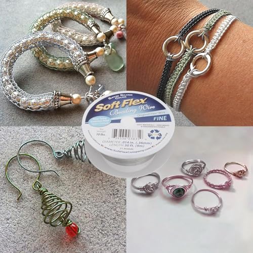 Soft Flex 21 Strand Beading Wire - Fine 0.14 Diameter - 30 Feet Design Wire - Satin Silver