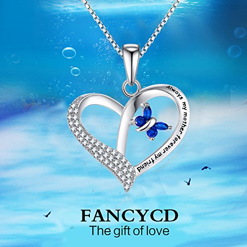 Forever Connected Mother & Son Necklace – Heart Pendant Gift for Mom, Sterling Silver Jewelry for Mother's Day or Birthday - style: Mom F
