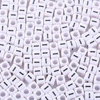 1000Pcs White Acrylic Letter Beads 6x6mm Letter I Cube Alphabet Beads for DIY Bracelet Necklace Jewelry Making - color: Letter-I