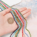 10 Strands About 1200Pcs Electroplate Glass Beads Strands Mixed Color Faceted Spacer Plated Crystal Round Bead for Necklace Bracelet Earring Jewelry Making Hole:0.5mm Diameter:4mm