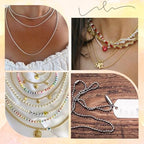 30Pcs 24 Inch Ball Chain Necklace Bulk Ball Bead Necklace Chains Gold Silver Adjustable Metal Ball Beads Chains with Connector Clasp for Jewelry Making Chains Supplies DIY Necklaces Crafts - color: Platinum & Gold