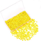 2000Pcs White Clay Beads Polymer Clay Spacer Beads Flat Beads 6mm Round Heishi Vinyl Beads for DIY Craft Adults Bracelets Necklace Jewelry Making Earring Accessories (Yellow) - color: Yellow