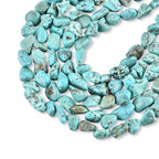 15 Inch 10-12mm Turquoise Gemstone Free Form Tumbled Pebble Semi Precious Irregular Strand Drilled Stone Spacer Beads for Jewelry Making - color: Turquoise 10-12mm
