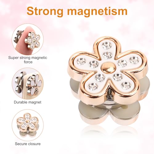 12pcs Magnetic Hijab Pins, Black and White No Snag Hijab Magnets Multipurpose Strong Magnetic Scarf Clip Clasp Buttons Pinless Brooch for Scarves Hats Shirt Collars Shawls Clothing (Style1) - style: Style1