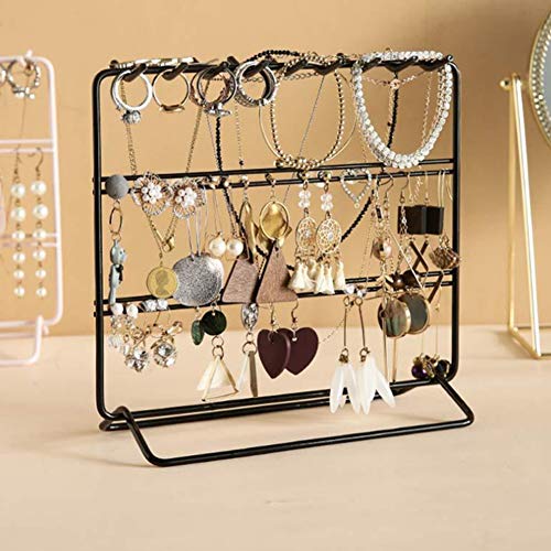Jewelry Organizer, Jewelry Holder, Perfect Earrings, Necklaces and Bracelets Holder, Black - color: Black