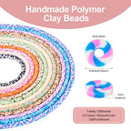 Elecrelive 12 Colors 5.5mm Clay Bead Strands Flat Polymer Clay Chip Beads Heishi Disc Loose Spacers for Bracelet Chocker Necklace Earring DIY Crafts - color: 12 Colors