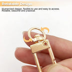 20 Pack Gold Metal Lobster Claw Clasps, 360° Swivel Lanyard Snap Hooks Lobster Clasp for Keychains, Key Chain Hooks for Jewelry Making Purse Bags DIY Crafts Pet Collar - color: Gold