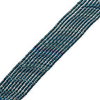 FASHEWELRY 10 Strands Briolette Crystal Glass Beads 2mm Rondelle Faceted Glass Spacer Beads Half Plated for Necklace Bracelet Jewelry Making (Dark Slate Gray) - color: Dark Slate Gray-Half Plated, size: 2mm
