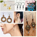 TOAOB 100pcs Earring Hooks Hypo Allergenic French Ear Wires with Ball and Coil 18mm Gray Black Fish Hook Earrings Making Supplies Jewelry Findings - color: Gray black