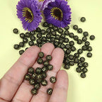 TOAOB 100pcs 6mm Antique Bronze Filigree Hollow Ball Beads Round Metal Loose Spacer Beads for DIY Crafts Bracelets Necklaces Earrings Jewelry Making - color: Antique bronze, size: 6mm