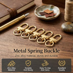 Thinp 20 Pcs Gold Metal Lobster Claw Clasps, Swivel Snap Hooks with Key Rings Keychain Hooks for Lanyards Bags Purses Jewelry Making DIY Crafts Keychain Connector Accessories (Gold)