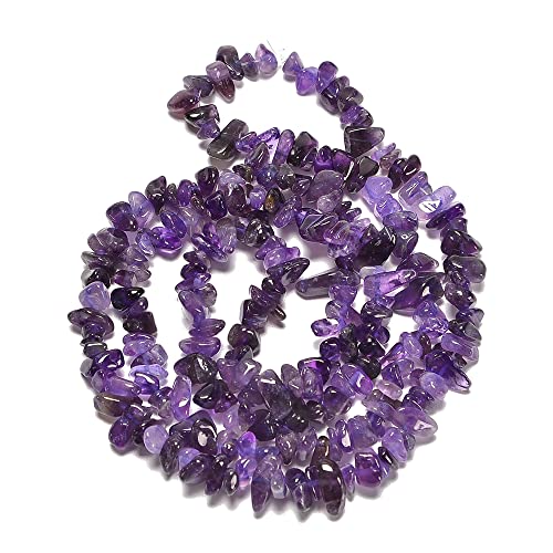 7-8mm Natural Amethyst Gemstone Chips Loose Beads Semi Precious for Jewelry Making DIY Handmade Craft Supplies 1 Strand per Bag Approxi 34" - color: Amethyst Chips