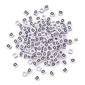 FASHEWELRY 300Pcs Cube White Acrylic Letter Beads 6x6mm Letter D Alphabet Beads for DIY Bracelet Necklace Jewelry Making - color: Letter D, size: 6x6x6mm