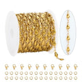 KYUNHOO 13 Feet Gold Plated Stainless Steel Chain for Jewelry Making Beautiful Rose Links Solid Flower Chains for Crafts DIY with Clasps Jewelry Findings - color: Rose Gold