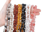 LAIDANLA Black Rutilated Quartz 400pcs Natural Chip Stone Beads 5-8mm Healing Crystal Irregular Gemstones Drilled DIY Loose Rocks Bead Crystal for Bracelet Earrings Necklace Jewelry Making Crafting - color: W-Black Rutilated Quartz