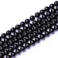 Natural Gemstone Loose Beads Smooth Round Approxi 15 inch DIY Bracelet Necklace for Jewelry Making (6mm, Black Tourmaline) - color: Black Tourmaline, size: 6mm