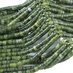 2x4MM 150PCS Chinese Green Jade Tube Cylinder Rondelle Abacus Disk Spacer Loose Beads for Jewelry Making - color: Chinese Green Jade, size: 2x4mm cylindrical
