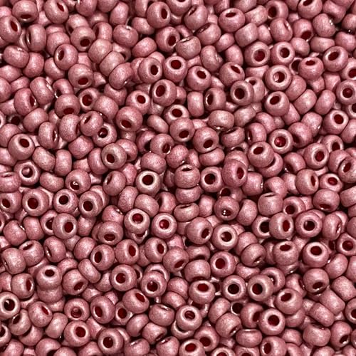 Czech 8/0 Glass Seed Beads 20 Grams 800 Pcs (Dried Rose) - color: Dried Rose
