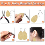 TOAOB 150pcs Hypoallergenic Earring Hooks Mixed Colors Ear Wire Hooks Earring Making Kit with 1000pcs Open Jump Rings 200pcs Earrings Backs for Jewelry Making Findings - color: Bronze/Antique red/Rose gold/Nickel/Black
